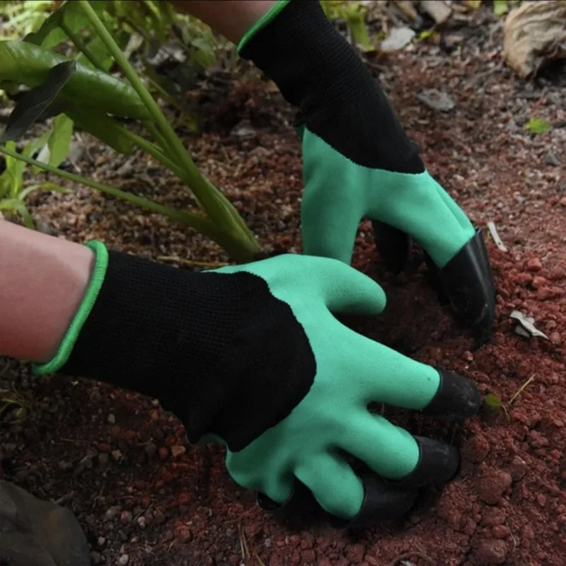 Luvas de Borracha com Garras para Escavação